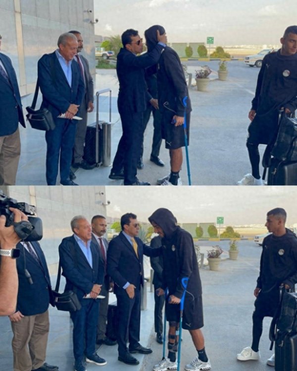 曼市德比还能上吗? 马尔穆什世预赛伤退, 拄拐回到开罗