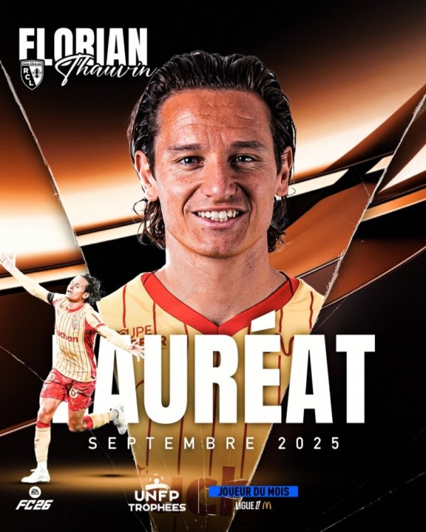 时隔7年再次获奖！朗斯前场球员托万当选法甲9月最佳球员