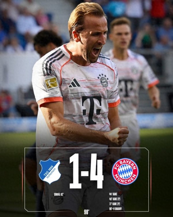 太残暴! 拜仁德甲4场全胜轰18球, 凯恩单人8球32岁仍有7500万身价