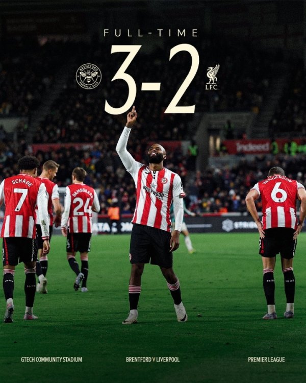 专蛰豪门！布伦特福德新赛季连斩曼联利物浦 绝平切尔西小负曼城